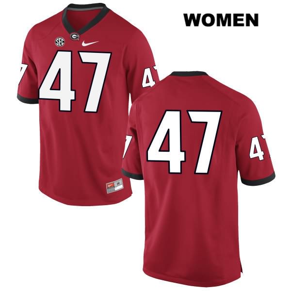Georgia Bulldogs Women's Daniel Harper #47 NCAA No Name Authentic Red Nike Stitched College Football Jersey BIN7856RV